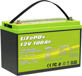 Batería de litio de ciclo profundo LiFePO4 de 12V 100Ah