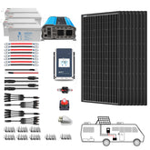 Sistema solar para vehículos recreativos mono negro ACOPOWER de 800 W