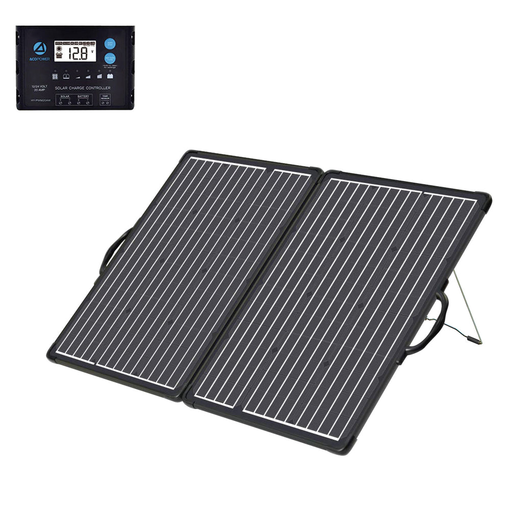 Kit de panel solar portátil ACOPower Plk de 100 W, controlador de carga ligero de 20 A