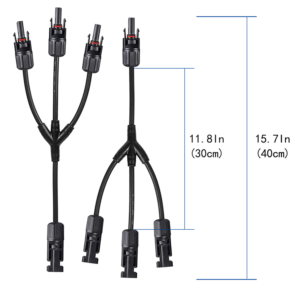 Conectores de rama ACOPOWER Y, adaptador paralelo solar de 1 a 3 M/FFF + F/MMM 