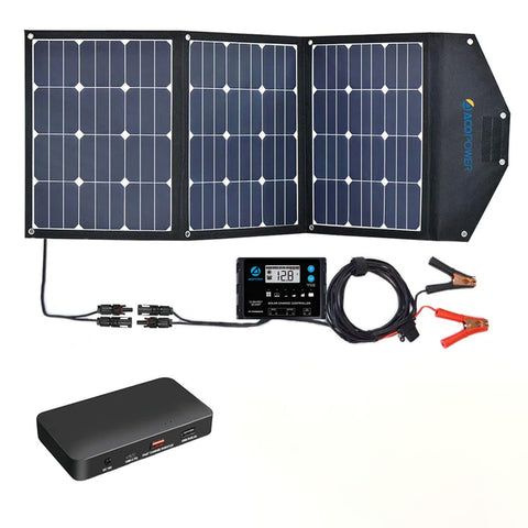 Maleta con kit de panel solar plegable triple de 90 W de alta eficiencia ACOPower