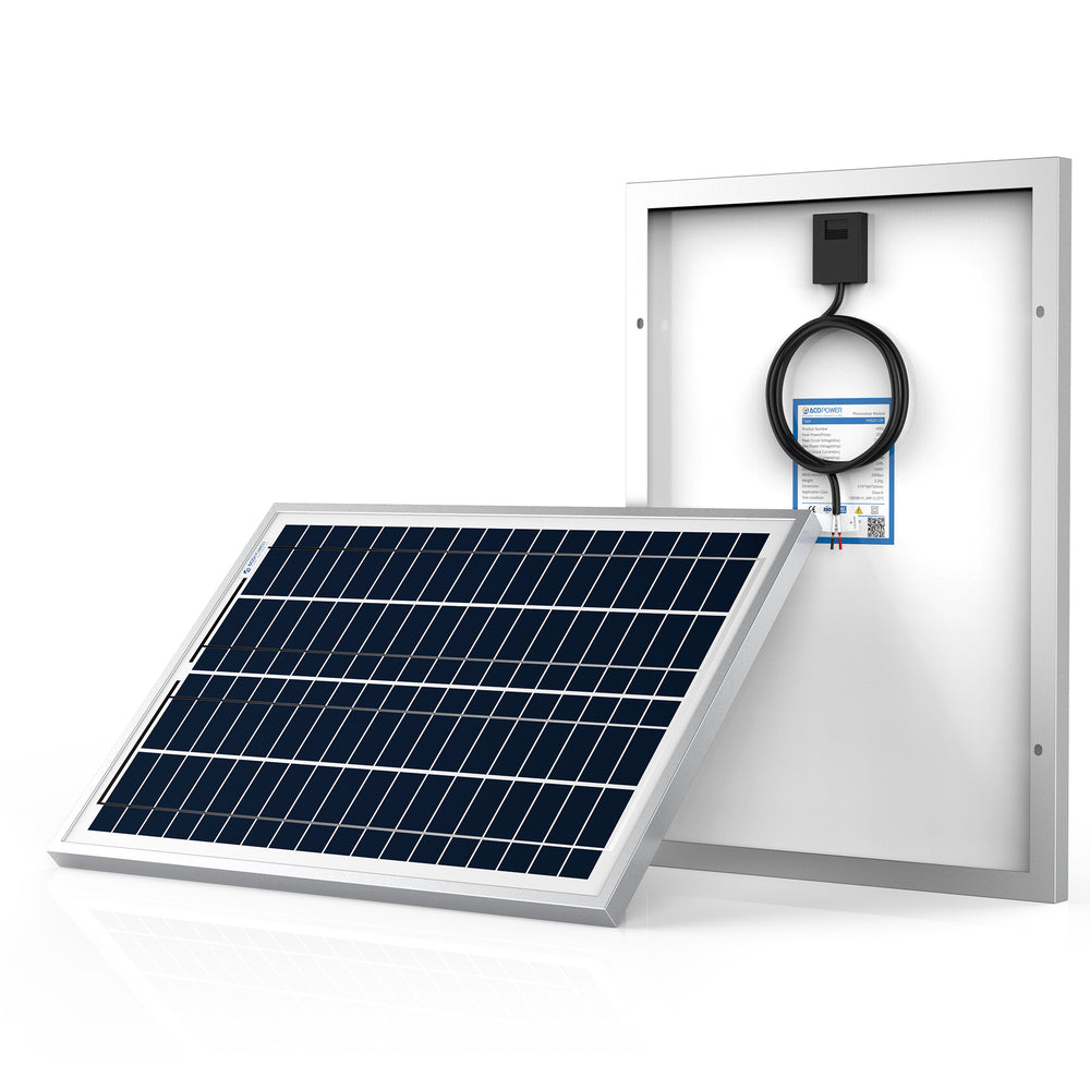 ACOPower Panel solar polivinílico de 25 vatios, para cargador de batería de 12 voltios