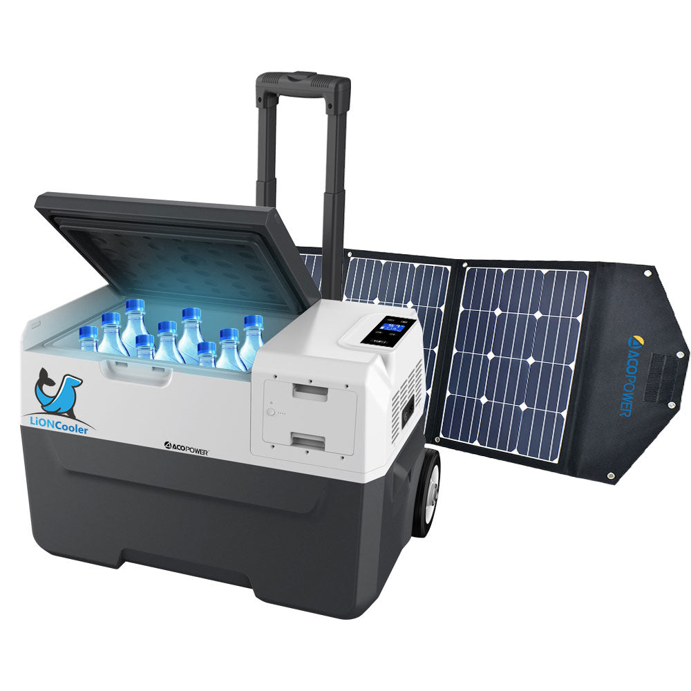 LiONCooler Combo, refrigerador/congelador solar portátil X30A (32 cuartos) y panel solar de 90 W