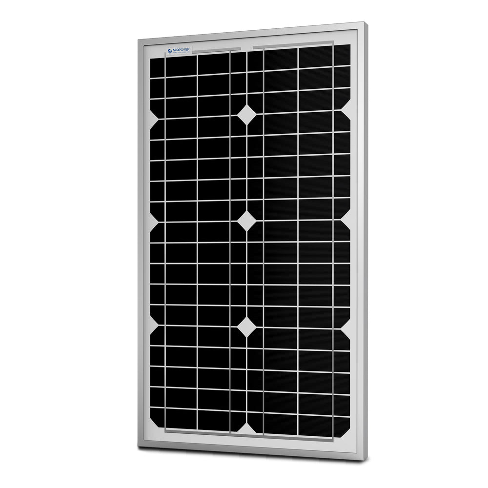 Panel solar mono ACOPower de 30 W para carga de batería de 12 voltios