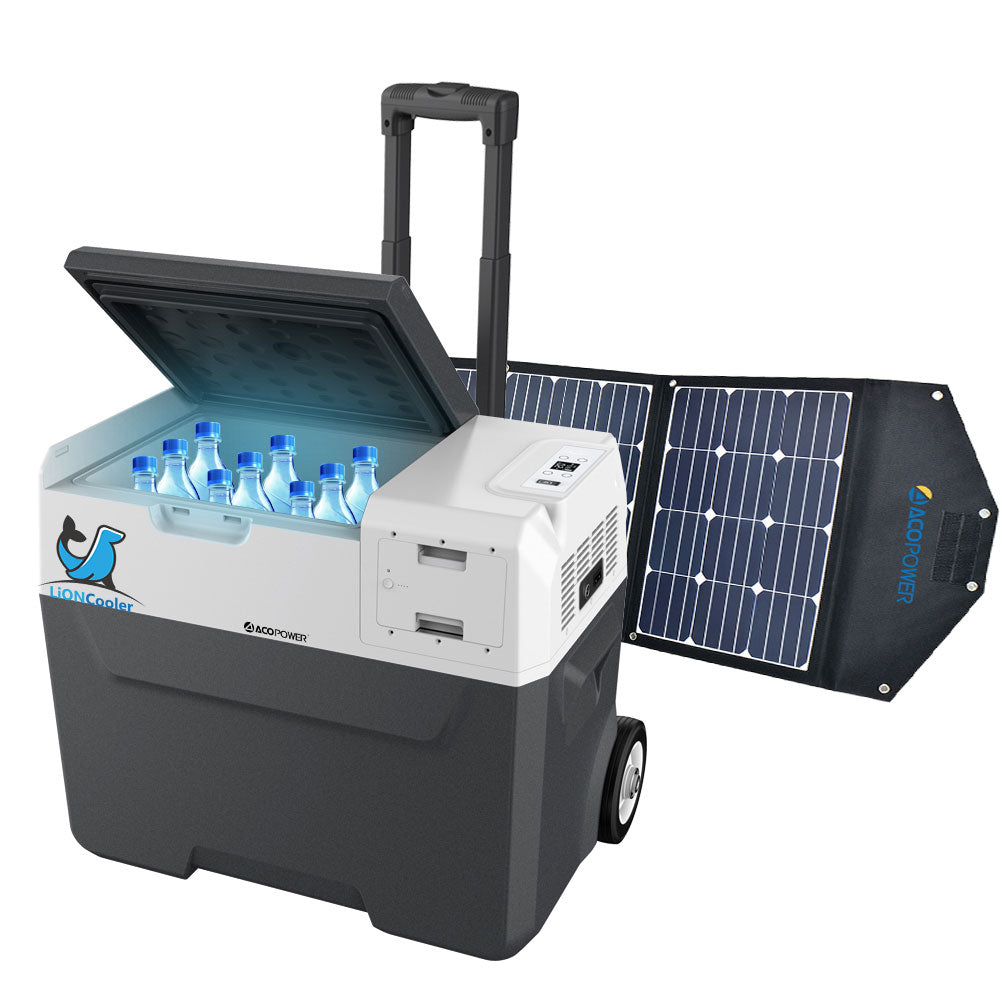 LiONCooler Combo, refrigerador/congelador solar portátil X40A (42 cuartos) y panel solar de 90 W