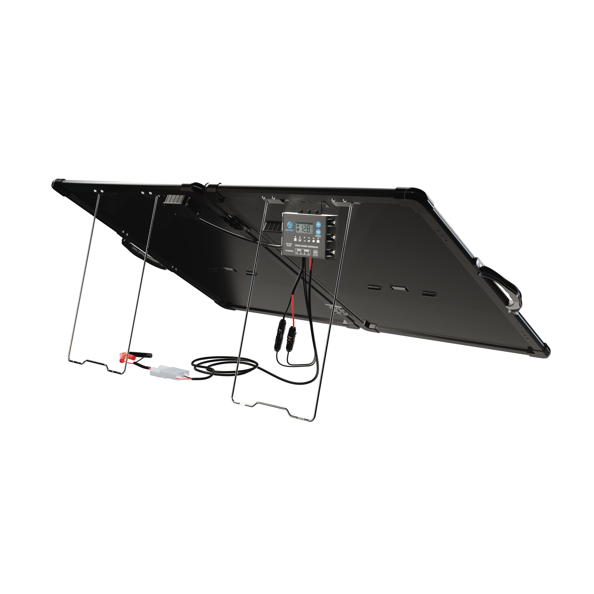 ACOPower Plk Kit de panel solar portátil de 120 W, maletín ligero con controlador de carga de 20 A