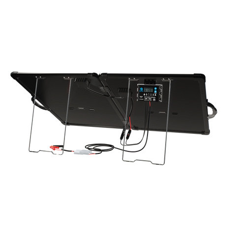 ACOPower Plk Kit de panel solar portátil de 120 W, maletín ligero con controlador de carga de 20 A