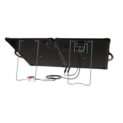 ACOPower Plk Kit de panel solar portátil de 120 W, maletín ligero con controlador de carga de 20 A