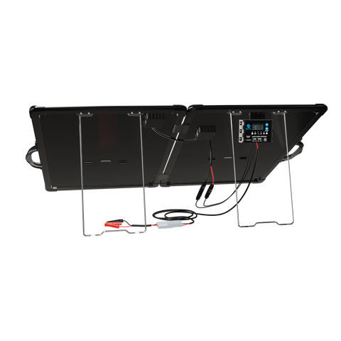 ACOPower Plk Kit de panel solar portátil de 120 W, maletín ligero con controlador de carga de 20 A