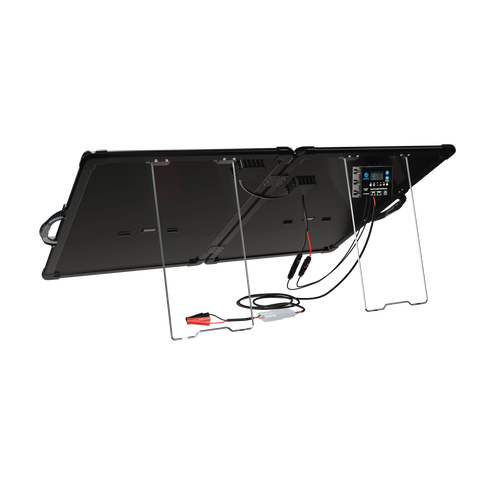 ACOPower Plk Kit de panel solar portátil de 120 W, maletín ligero con controlador de carga de 20 A