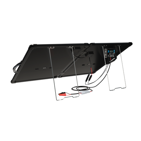 ACOPower Plk Kit de panel solar portátil de 120 W, maletín ligero con controlador de carga de 20 A