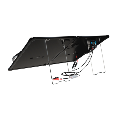 ACOPower Plk Kit de panel solar portátil de 120 W, maletín ligero con controlador de carga de 20 A