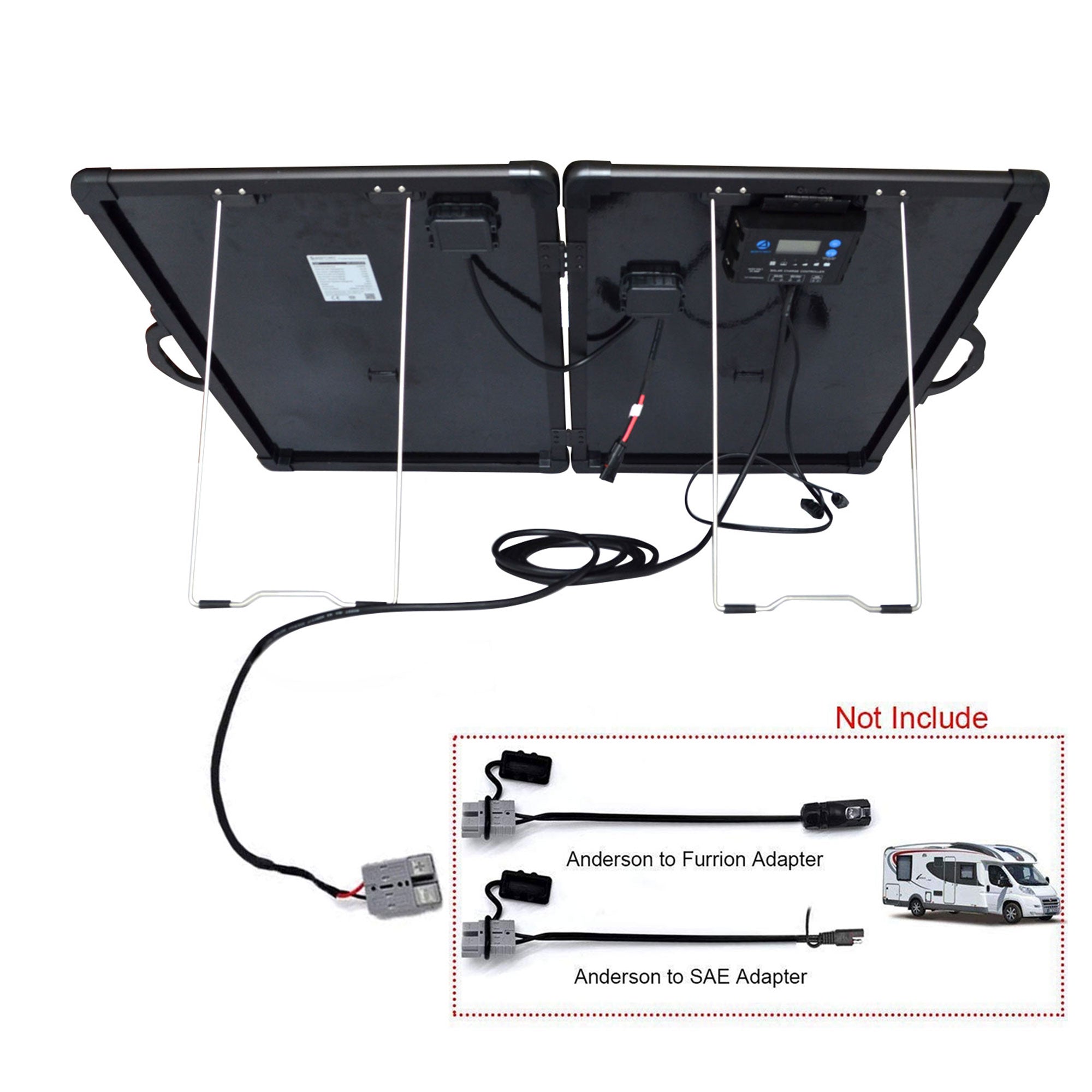 ACOPower Plk Kit de panel solar portátil de 200 W, maletín liviano con controlador de carga de 20 A (diseño compacto)